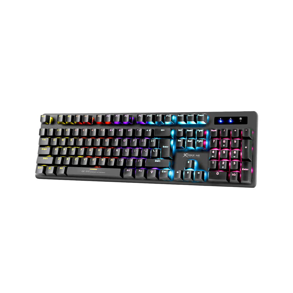 Clavier Mécanique Gamer XTRIKE GK-915, Blue Switch Rainbow – ZISTORE